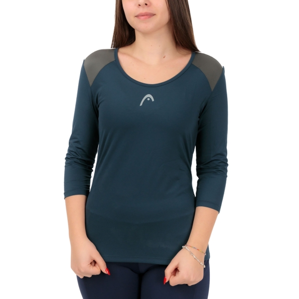 Maglie e Felpe Tennis Donna Head Club 22 Tech Maglia  Navy 814441NV