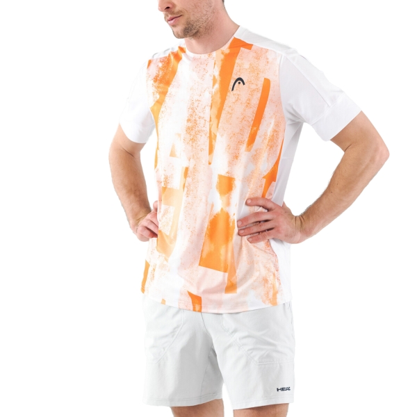 Maglietta Tennis Uomo Head Head Tech Camiseta  Print M/Orange  Print M/Orange 811513XMOR