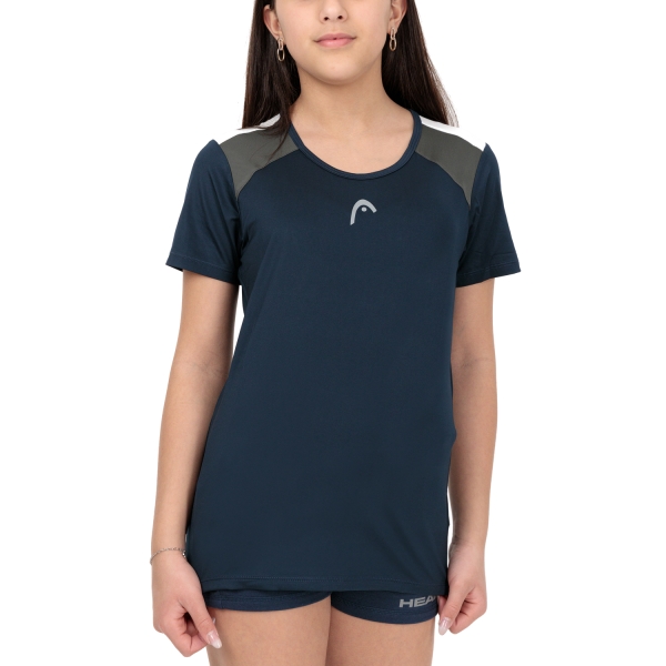 Head Club 22 Tech Camiseta de Tenis Niña - Dark Blue