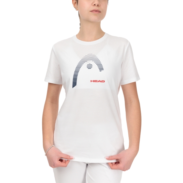 Camisetas y Polos de Tenis Mujer Head Club Lara Logo Camiseta  White 814463WH
