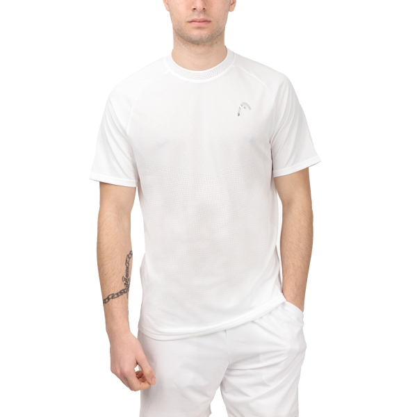 Maglietta Tennis Uomo Head Head Performance Logo TShirt  White  White 811413WH