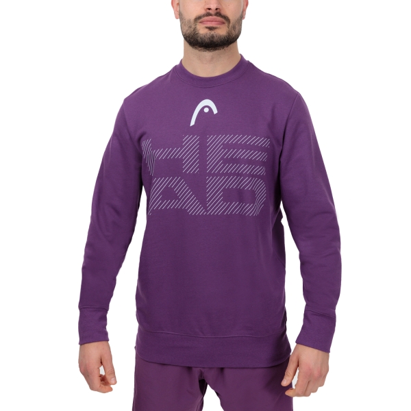 Men's Tennis Shirts and Hoodies Head Rally Logo Sweatshirt  Lilac 811393LC