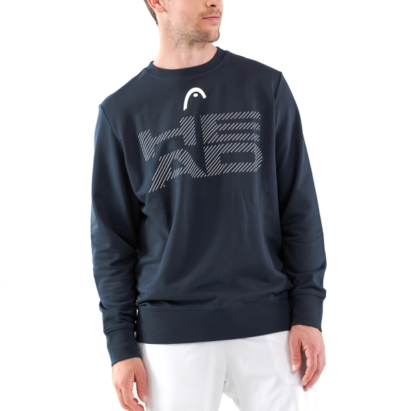 Men's Tennis Shirts and Hoodies Head Rally Logo Sweatshirt  Navy 811393NV