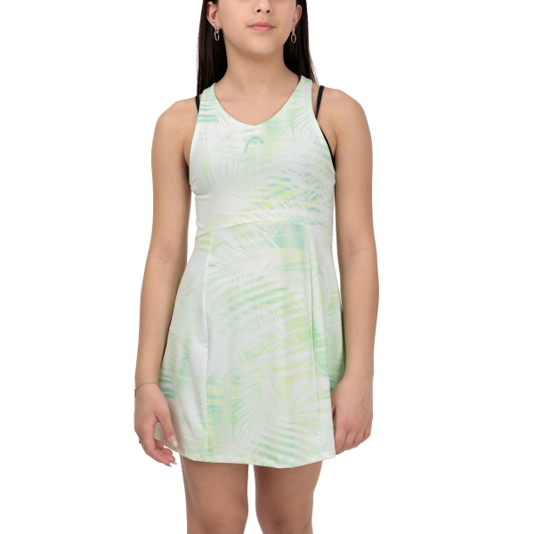 Tennis Dress Girl Head Spirit Logo Dress Girl  Pastel Green/Print Vision W 816313PAXW
