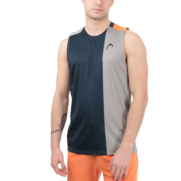 Maglietta Tennis Uomo Head Head Tech Top  Grey/Orange  Grey/Orange 811353GROR