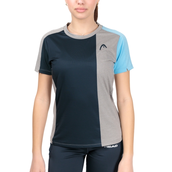 Camisetas y Polos de Tenis Mujer Head Tech Camiseta  Grey/Navy 814553GRNV