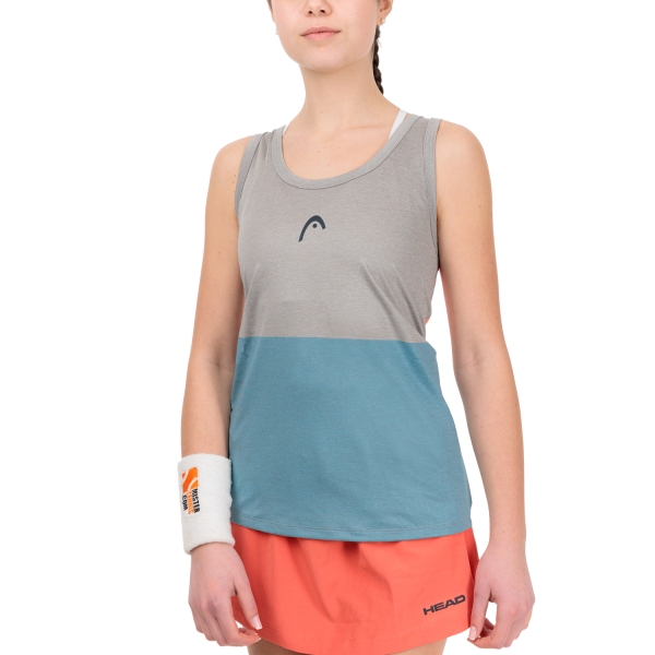 Canotte Tennis Donna Head Head Tech Top  Grey/Electric Blue  Grey/Electric Blue 814543GREL