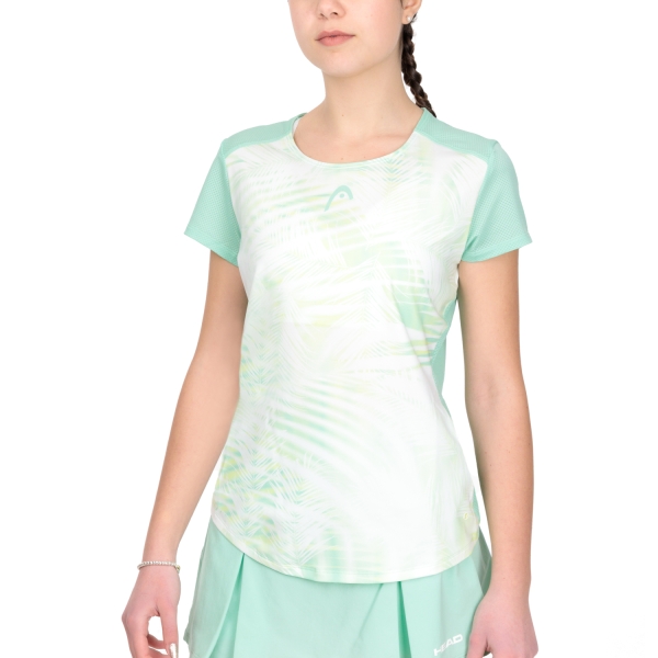 Magliette e Polo Tennis Donna Head Head Tie Break Logo Camiseta  Pastel Green/Print Vision W  Pastel Green/Print Vision W 814663PAXW