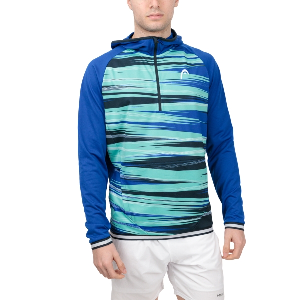 Maglie e Felpe Tennis Uomo Head Head Topspin Logo Sudadera  Royal/Print Vision M  Royal/Print Vision M 811483ROXV