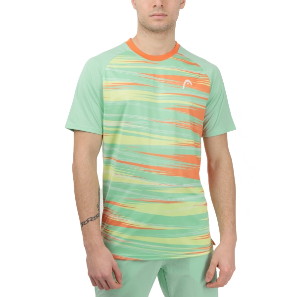Maglietta Tennis Uomo Head Head Topspin Logo Camiseta  Pastel Green/Print Vision M  Pastel Green/Print Vision M 811453PAXV