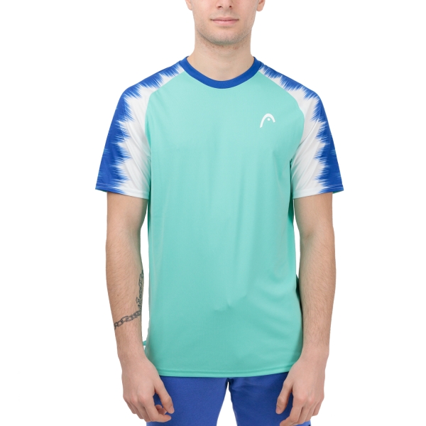 Maglietta Tennis Uomo Head Head Topspin Logo TShirt  Turquoise/Print Vision M  Turquoise/Print Vision M 811453TQXV