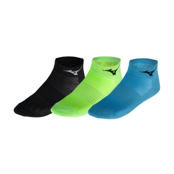 Calcetines de Tenis Mizuno Drylite Training x 3 Calcetines  Black/Light Green/Maui Blue 67UU95083