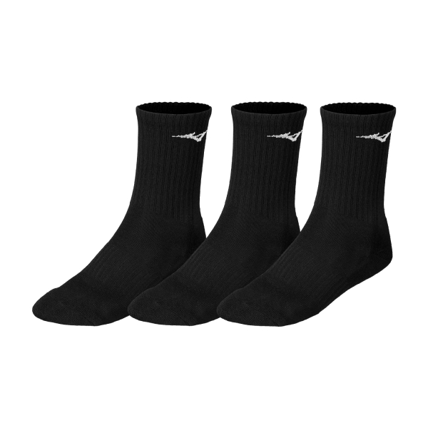 Tennis Socks Mizuno Drylite Socks x 3  Black 32GX2505Z09