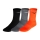 Mizuno Drylite Socks x 3 - Black/Melange/Soleil