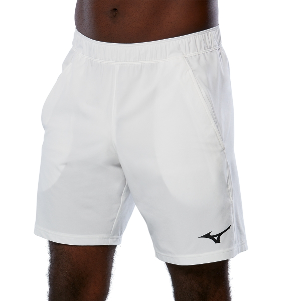 Pantalones Cortos Tenis Hombre Mizuno Flex 8in Shorts  White 62GB260101