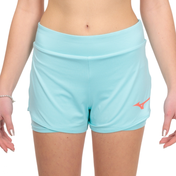 Mizuno Flex 3in Women's Tennis Shorts - Tanager Turquoise
