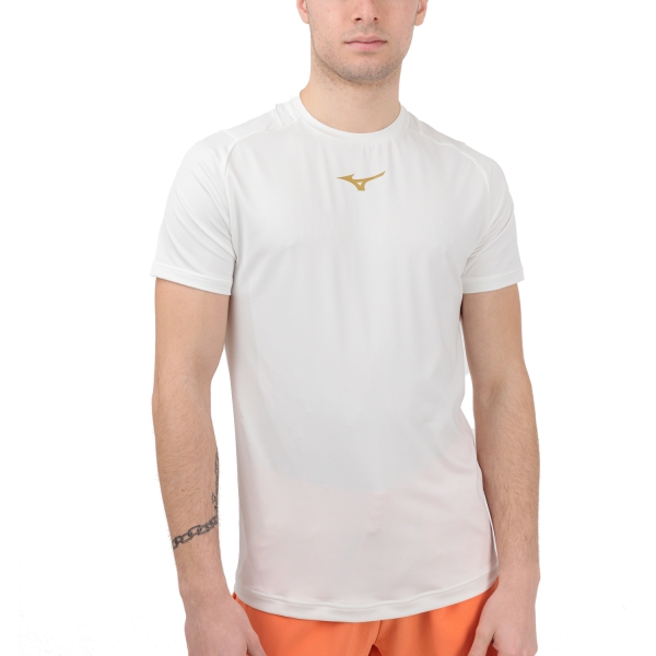Men's Tennis Shirts Mizuno Logo TShirt  White 62GAA00101