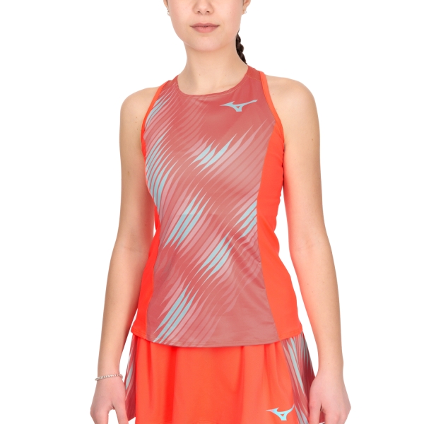 Canotte Tennis Donna Mizuno Mizuno Printed Tank  Fierry Coral  Fierry Coral 62GAA20253