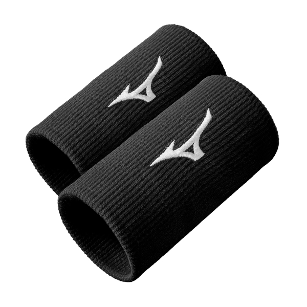 Tennis Wristbands Mizuno Pro Large Wristbands  Black/White 32GY1S55Z09