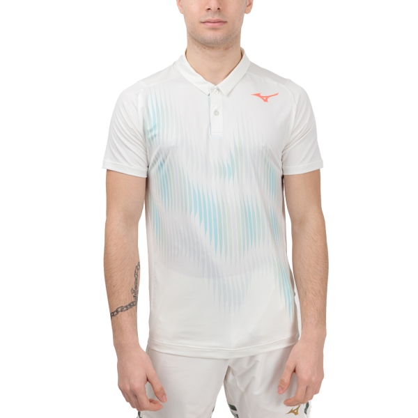 Polo Tennis Uomo Mizuno Shadow Polo  White 62GAA00401