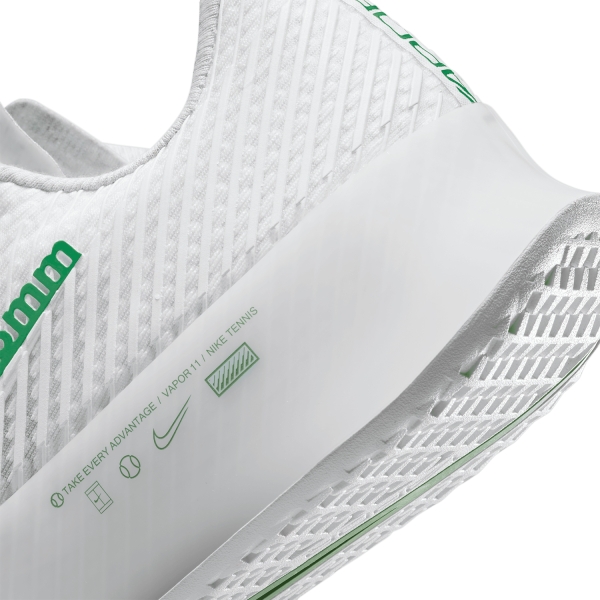Nike Court Air Zoom Vapor 11 HC - White/Kelly Green