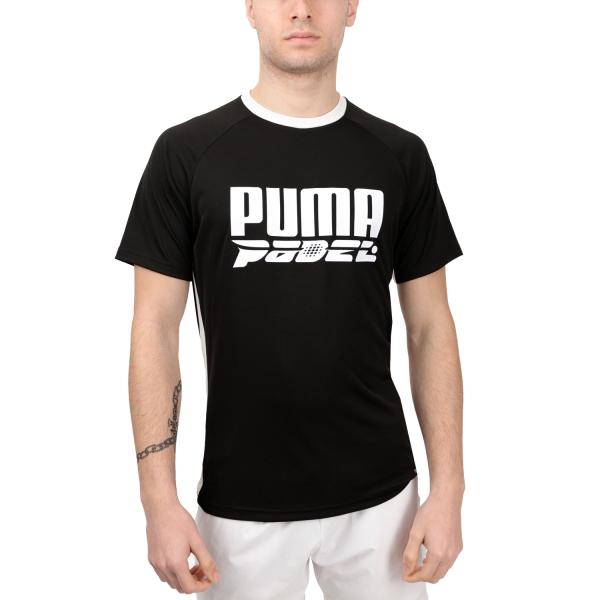 Men's Tennis Shirts Puma TeamLIGA Logo TShirt  Black 65857803