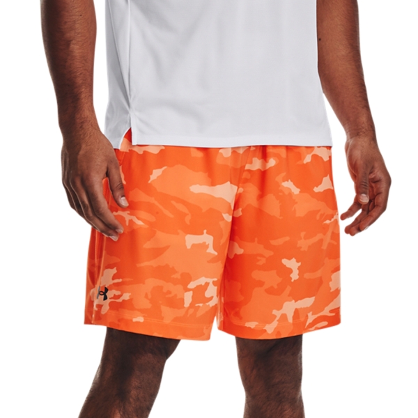 Pantalones Cortos Tenis Hombre Under Armour Tech Vent Printed 8in Shorts  Orange Blast/Black 13769570866