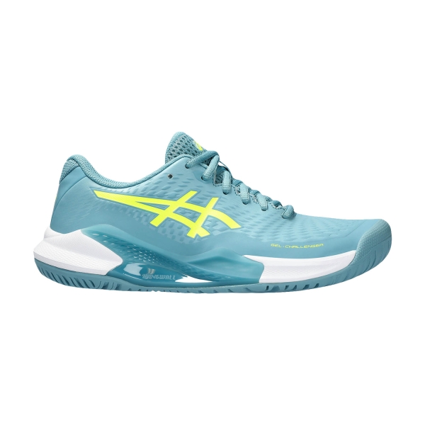 Calzado Tenis Mujer Asics Gel Challenger 14  Gris Blue/Safety Yellow 1042A231400