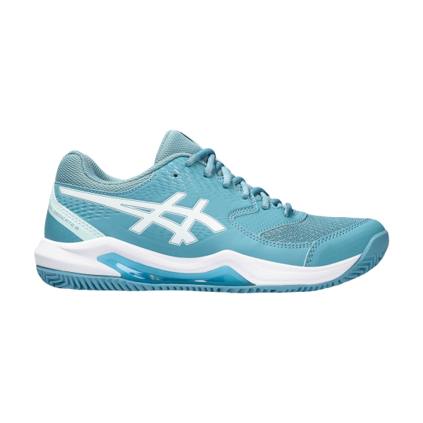 Women`s Tennis Shoes Asics Gel Dedicate 8 Clay  Gris Blue/White 1042A255400
