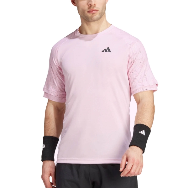 Maglietta Tennis Uomo adidas adidas Melbourne HEAT.RDY TShirt  Clear Pink  Clear Pink HT7208