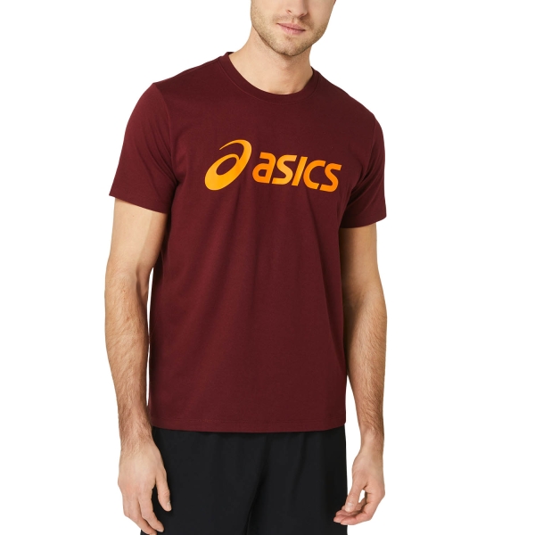 Maglietta Tennis Uomo Asics Big Logo Maglietta  Antique Red/Bright Orange 2031A978604