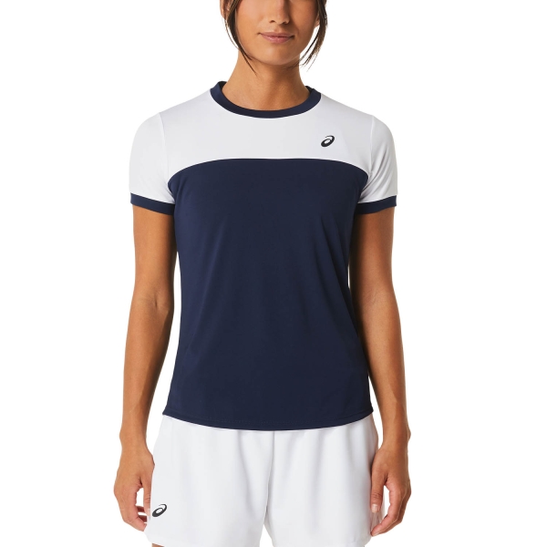 Magliette e Polo Tennis Donna Asics Court Maglietta  Midnight/Brilliant White 2042A262402