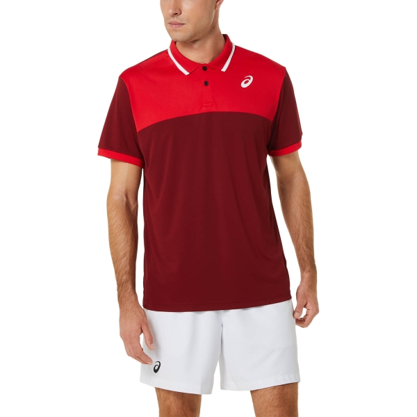 Polo Tenis Hombre Asics Court Polo  Beet Juice/Classic Red 2041A256601