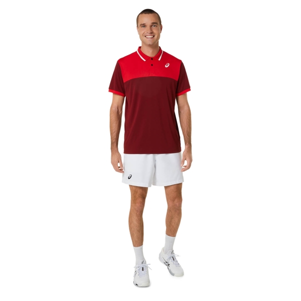 Asics Court Polo - Beet Juice/Classic Red