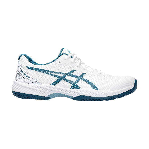 Calzado Tenis Hombre Asics Gel Game 9  White/Restful Teal 1041A337102