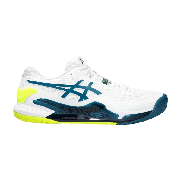 Men`s Tennis Shoes Asics Gel Resolution 9  White/Restful Teal 1041A330101