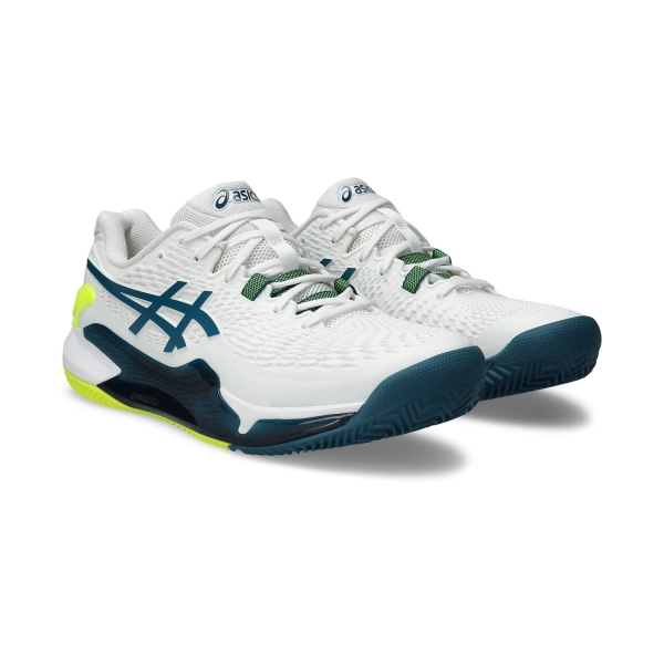 Asics Gel Resolution 9 Clay - White/Restful Teal