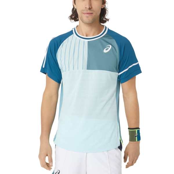 Camisetas de Tenis Hombre Asics Match Camiseta  Aquamarine 2041A271405
