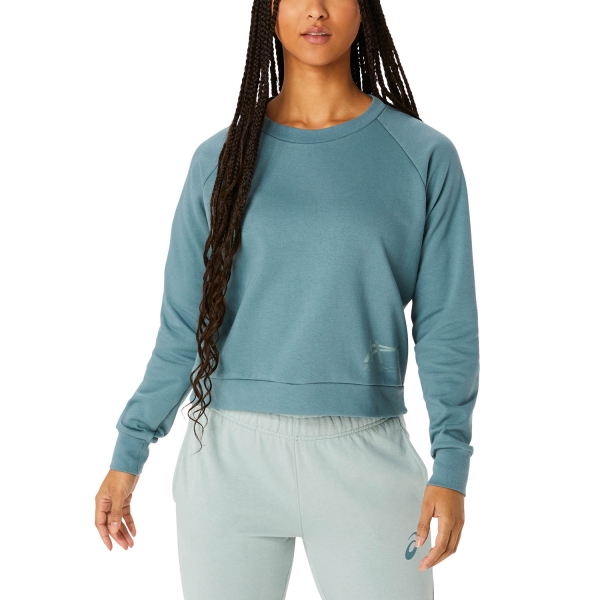 Women's Tennis Shirts and Hoodies Asics Tiger Hoodie  Foggy Teal/Ocean Haze 2032C511400