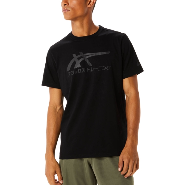 Camisetas de Tenis Hombre Asics Tiger Camiseta  Performance Black/Graphite Grey 2031D123001