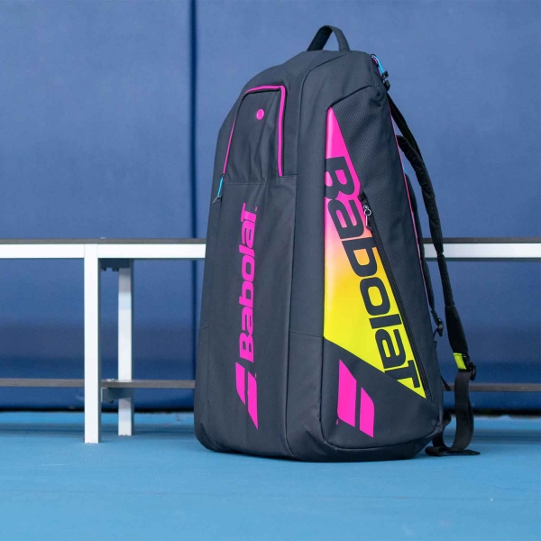 Babolat Pure Aero Rafa x 6 Borsa - Yellow/Pink/Blue