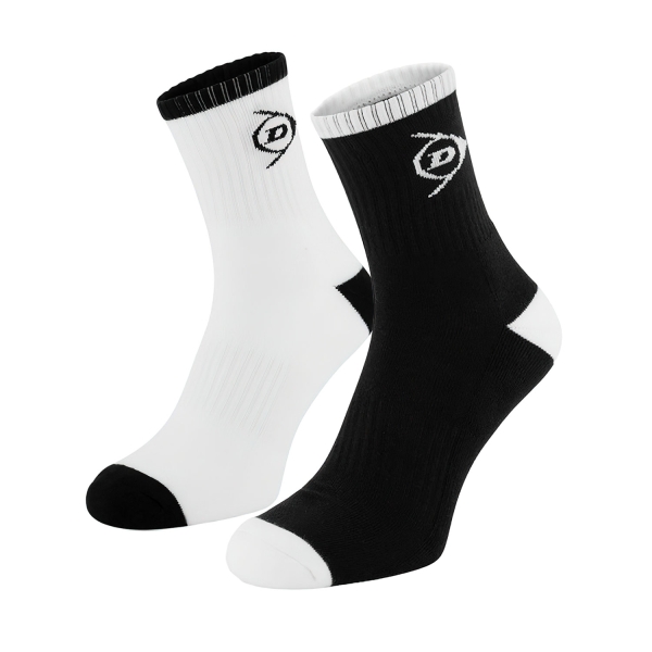 Tennis Socks Dunlop Performance x 2 Socks  Black/White 307379