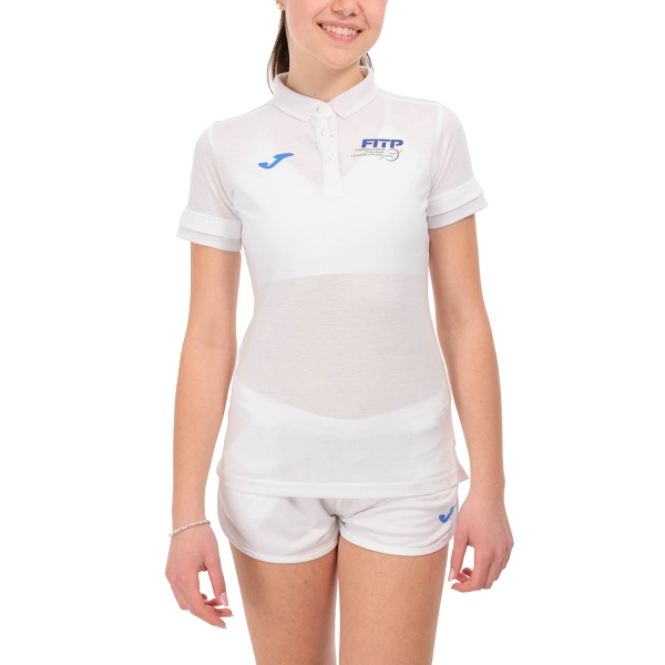 Magliette e Polo Tennis Donna Joma FITP Logo Polo  White SW900444C200