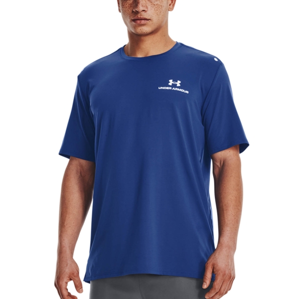 Camisetas de Tenis Hombre Under Armour Rush Energy Camiseta  Blue Mirage/White 13661380471