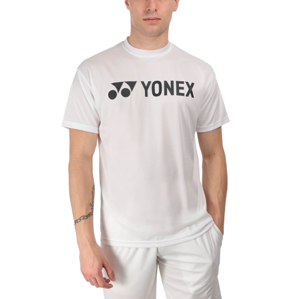 Maglietta Tennis Uomo Yonex Yonex Club Logo Camiseta  White  White YM0024B
