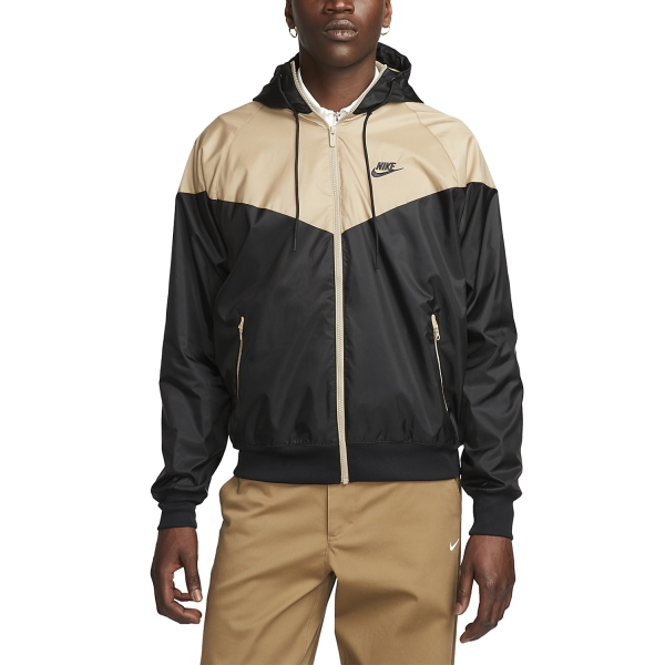 Giacche da Tennis Uomo Nike Essentials Windrunner Giacca  Black/Khaki DA0001015