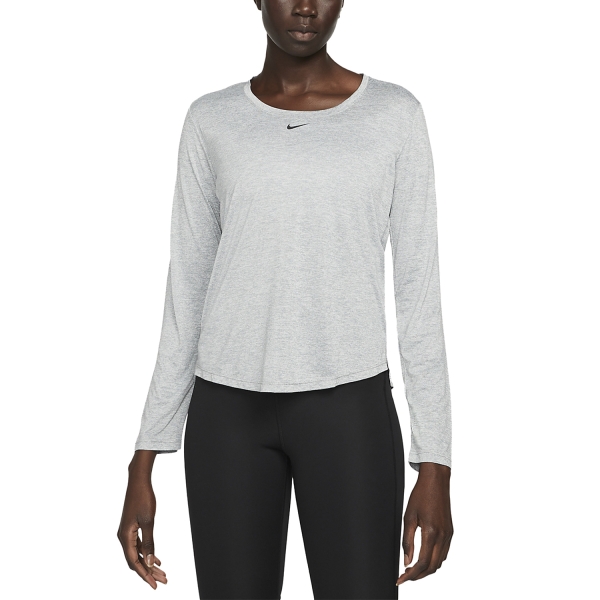 Women's Tennis Shirts and Hoodies Nike DriFIT One Shirt  Particle Grey/Heather/Black DD0641073