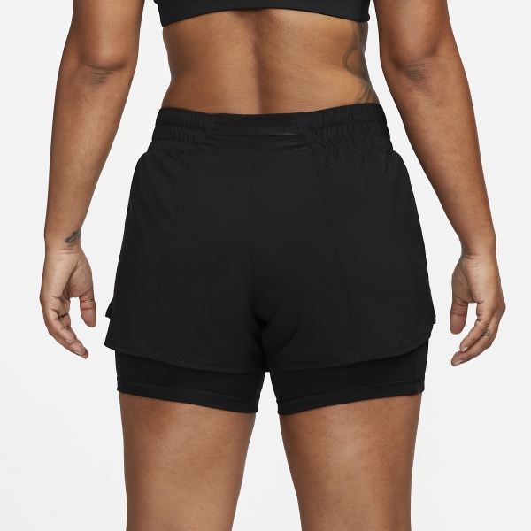 Nike One 2 in 1 3in Shorts - Black/Reflective Silver