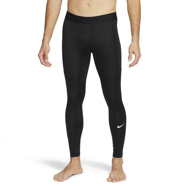 Tennis Men's Underwear Nike DriFIT Pro Long Tights  Black/White FB7952010