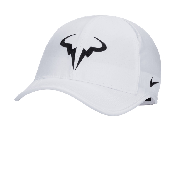 Tennis Hats and Visors Nike Rafa DriFIT Club Cap  White/Black FB5600100